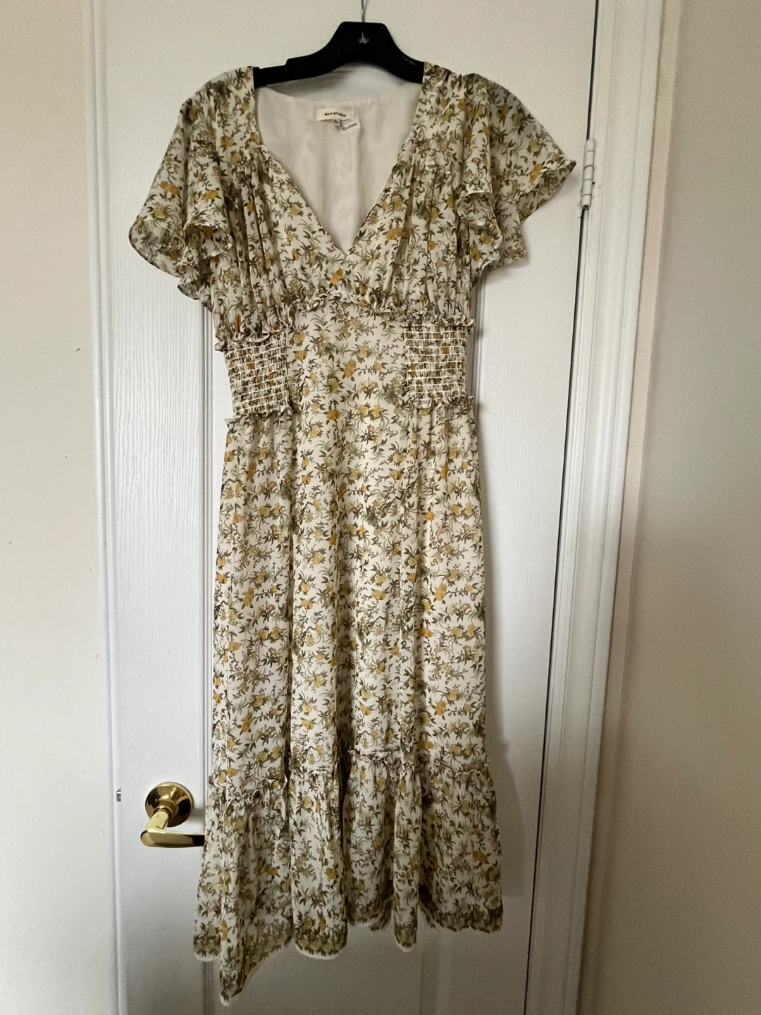 White floral midi dress. Never been worn