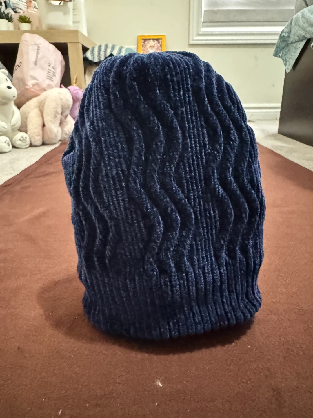 Blue Chenille Knit Beanie - photo 2