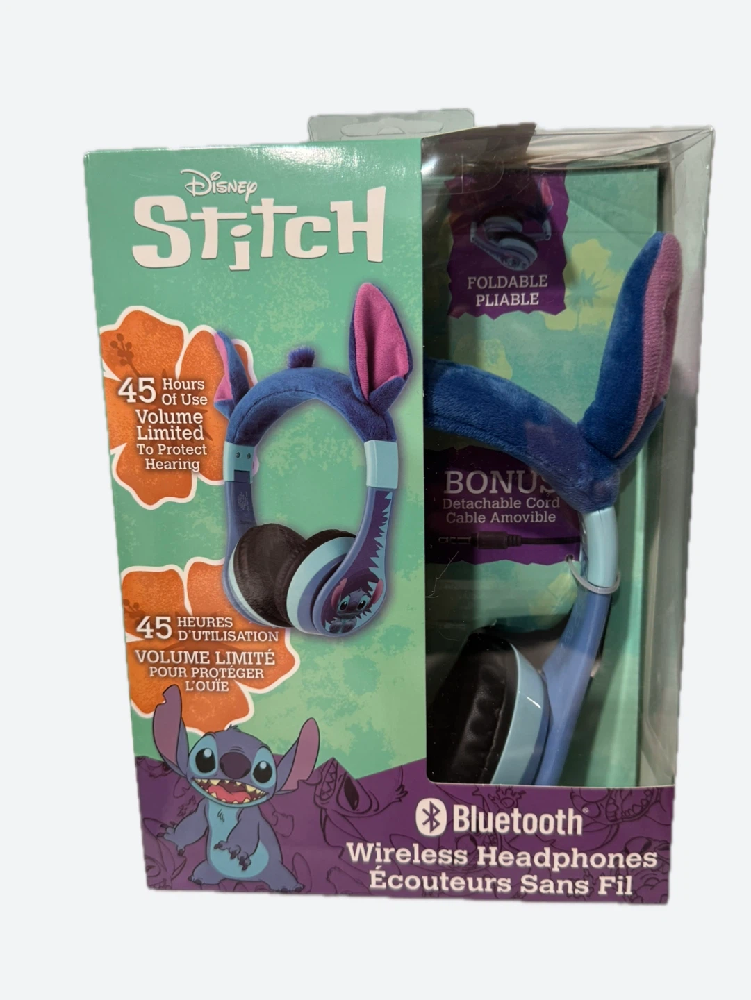 NEW Disney Stitch Bluetooth Wireless Headphones
