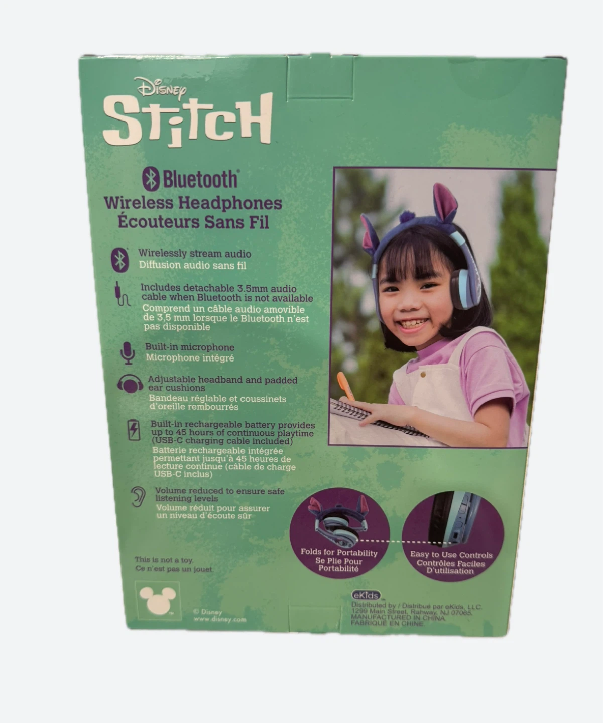 NEW Disney Stitch Bluetooth Wireless Headphones - photo 2