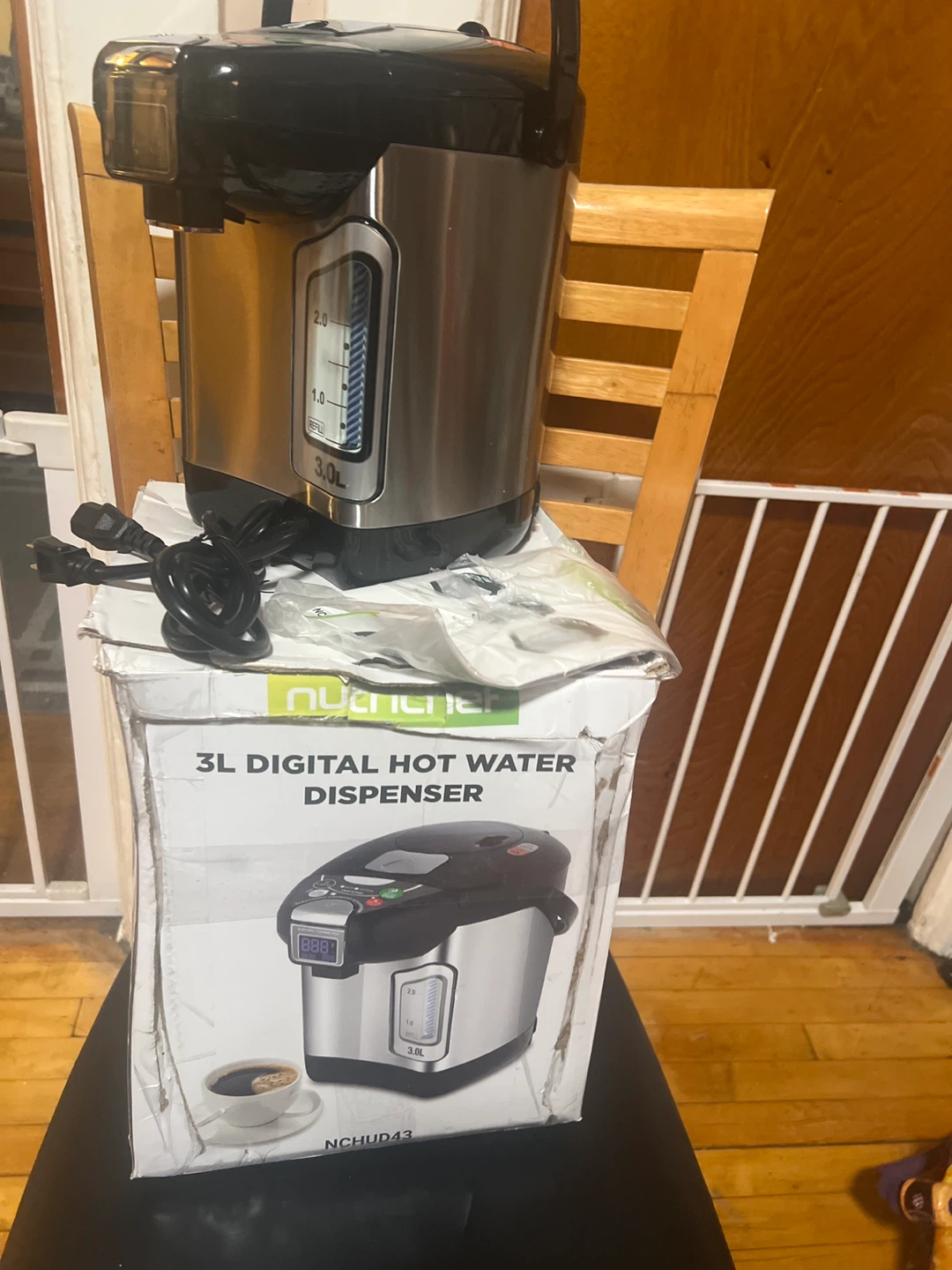 NutriChef 3L Digital Hot Water Dispenser