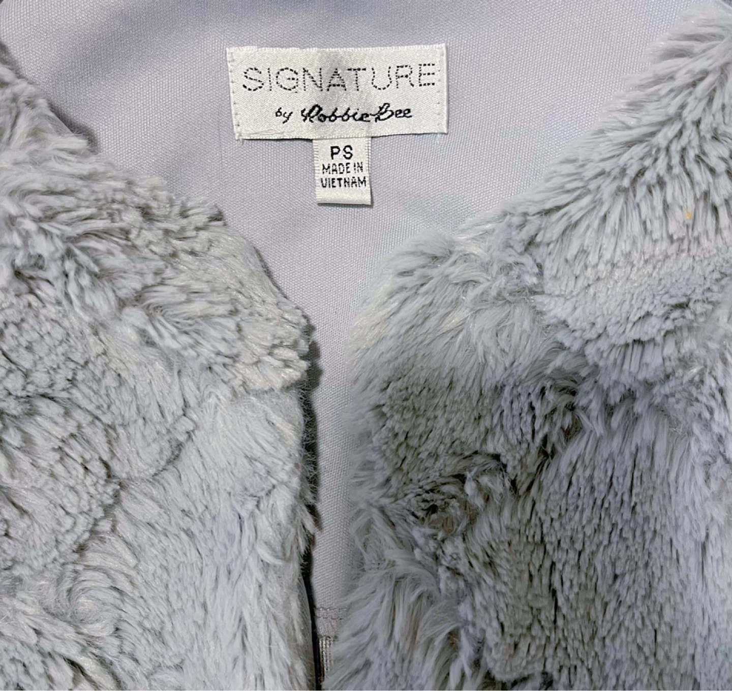 Cropped faux fur jacket with three-quarter sleeve-Size S - photo 4