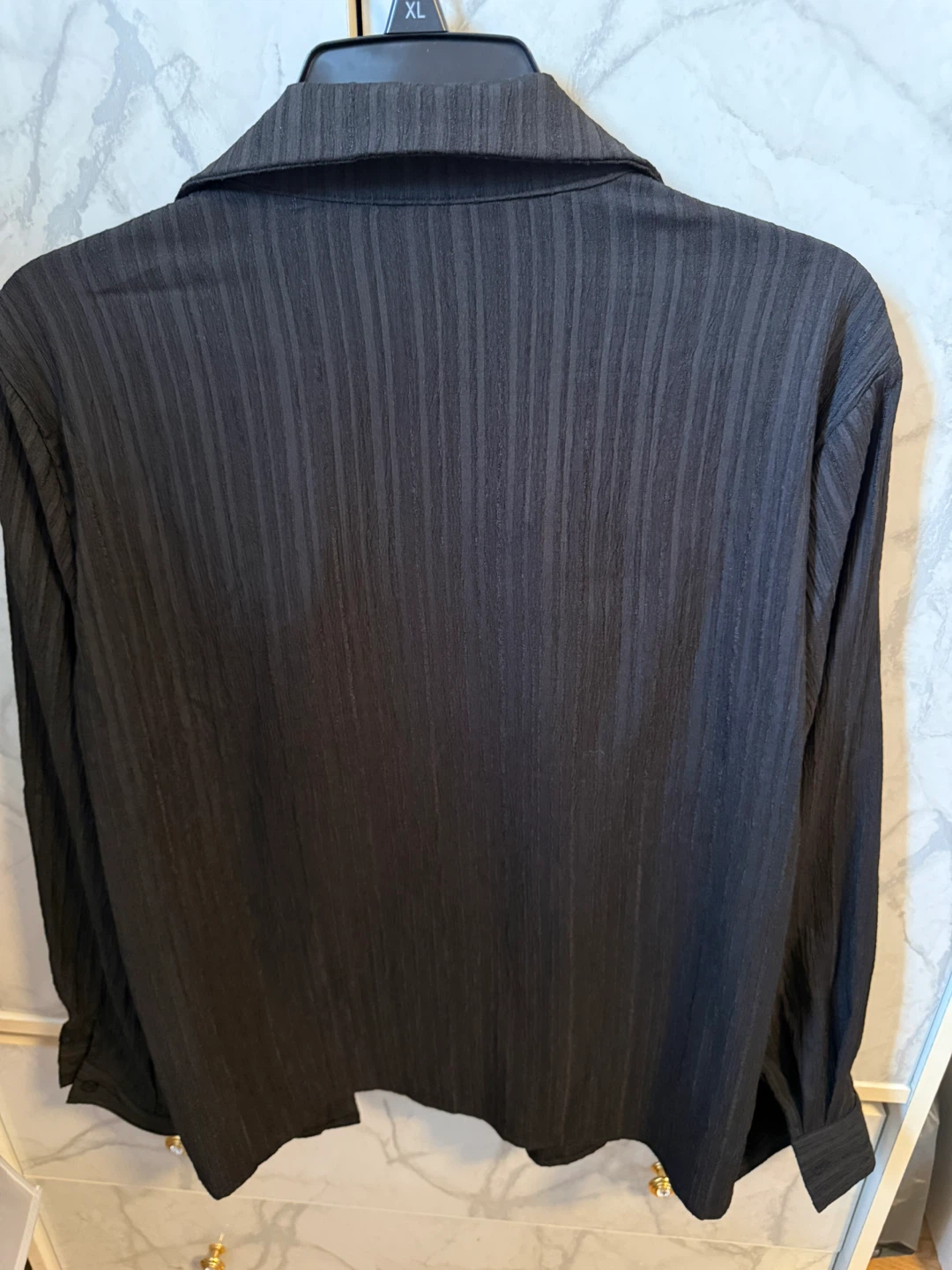 Woman Black Button-Up Shirt size medium - photo 3