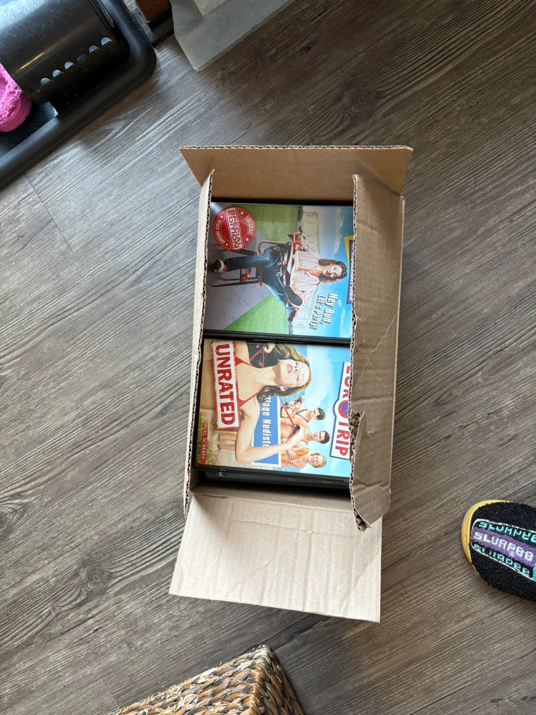 Box of DVDs