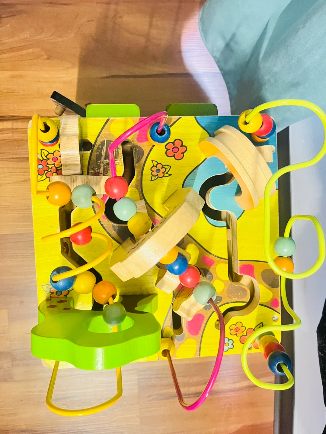 Wooden Activity Cube Toy - Alphabet, Animals, Beads - photo 2