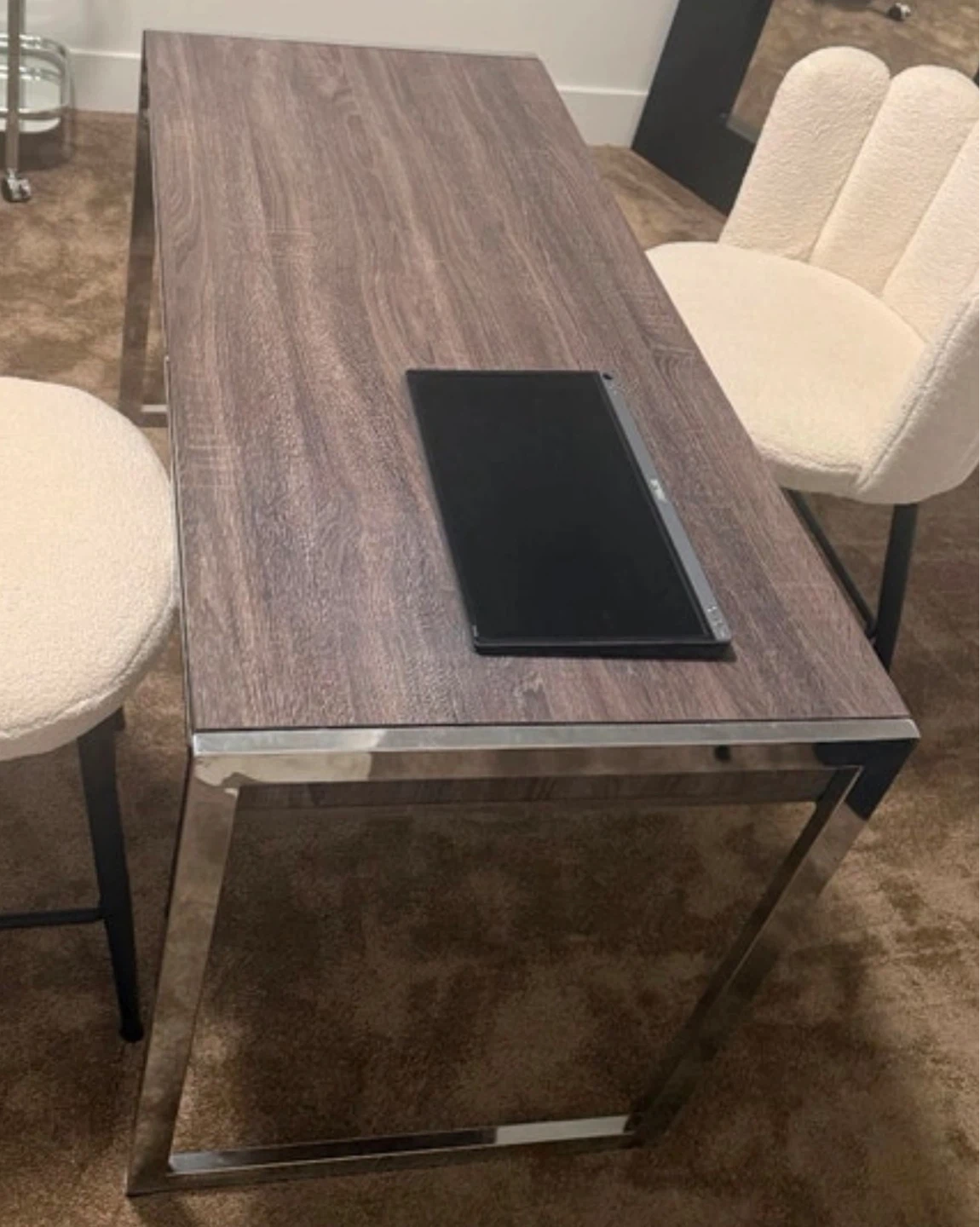 Wood and Metal Desk