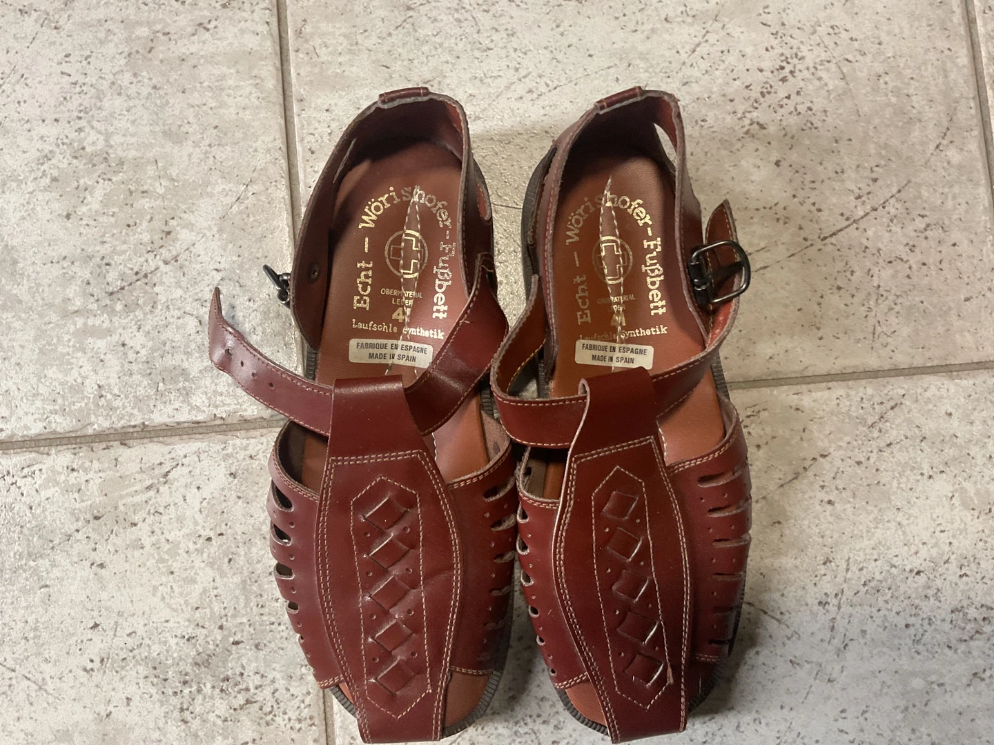 Men’s Wörishofer Leather Slingback Sandals