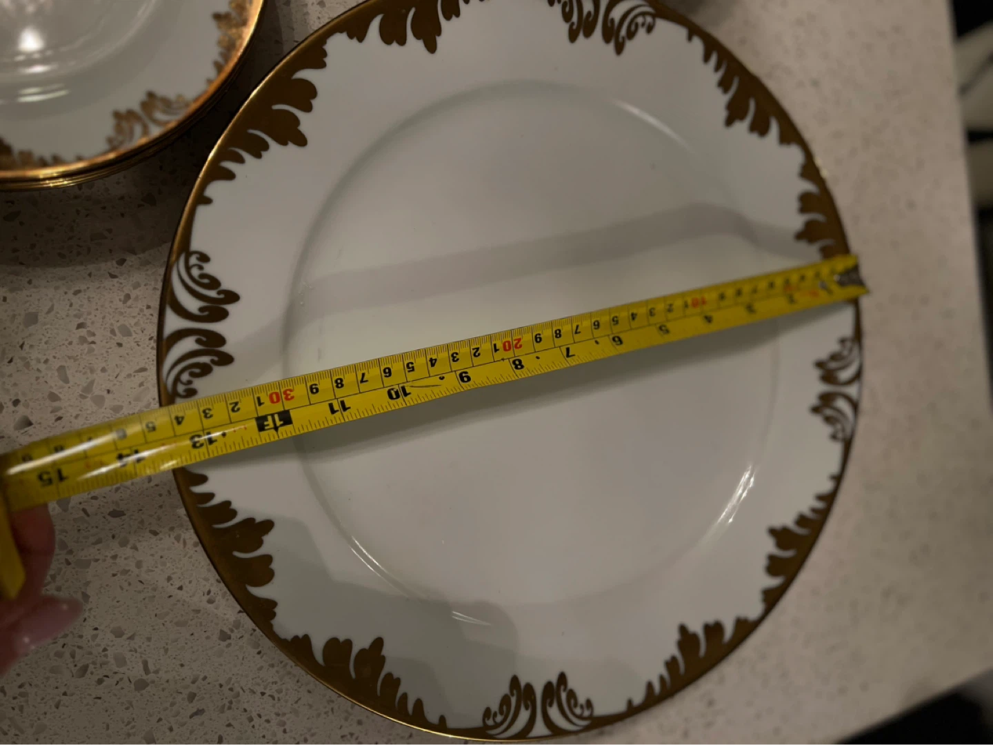 White Dinnerware Set with Gold Trim - photo 3