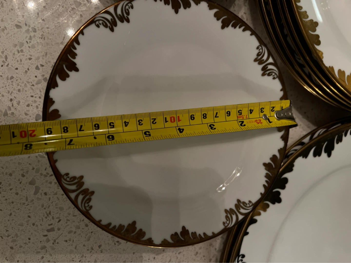 White Dinnerware Set with Gold Trim - photo 4
