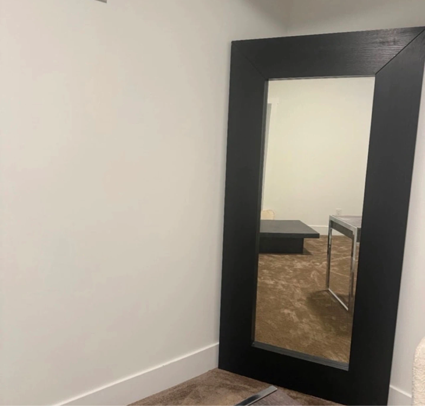 Large Black Framed Mirror