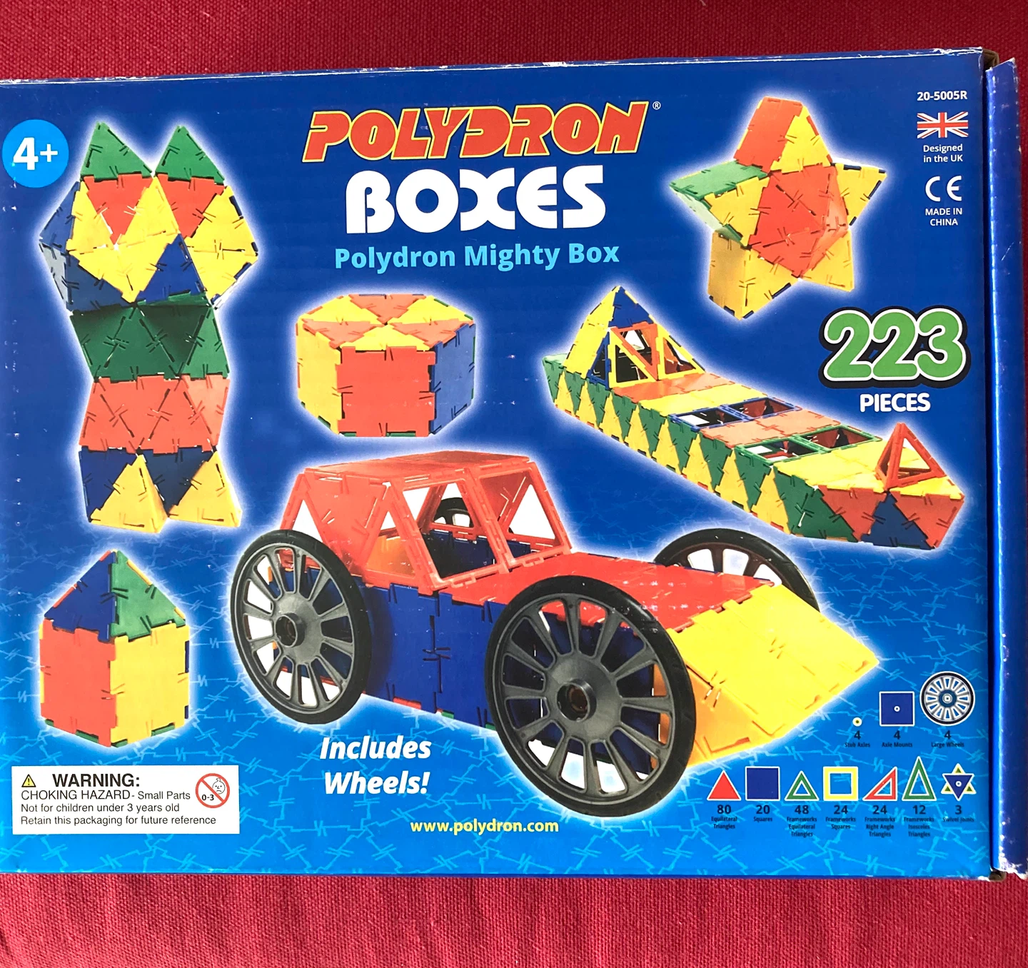 Polydron Mighty Box 223 Piece Building Toy Set