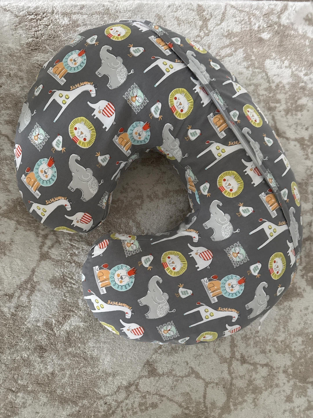 Nursing Pillow - Grey Animal Print