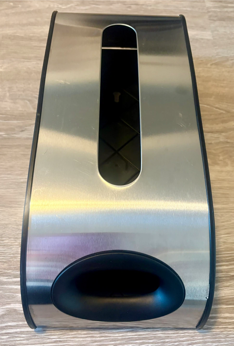 Brushed Stainless Steel Wall Mount Grocery Bag Dispenser - photo 2
