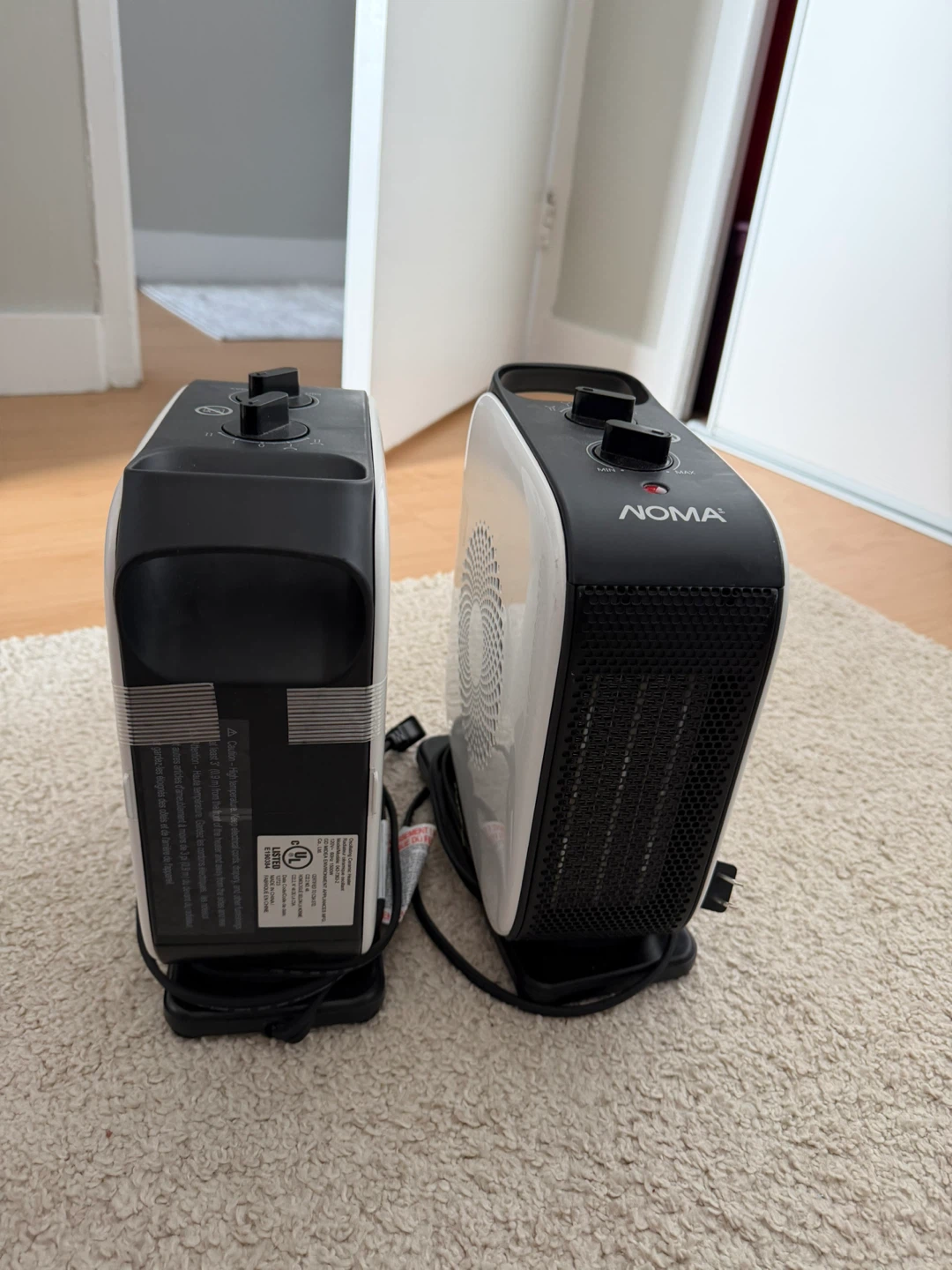 Noma Portable Electric Heaters - Set of 2