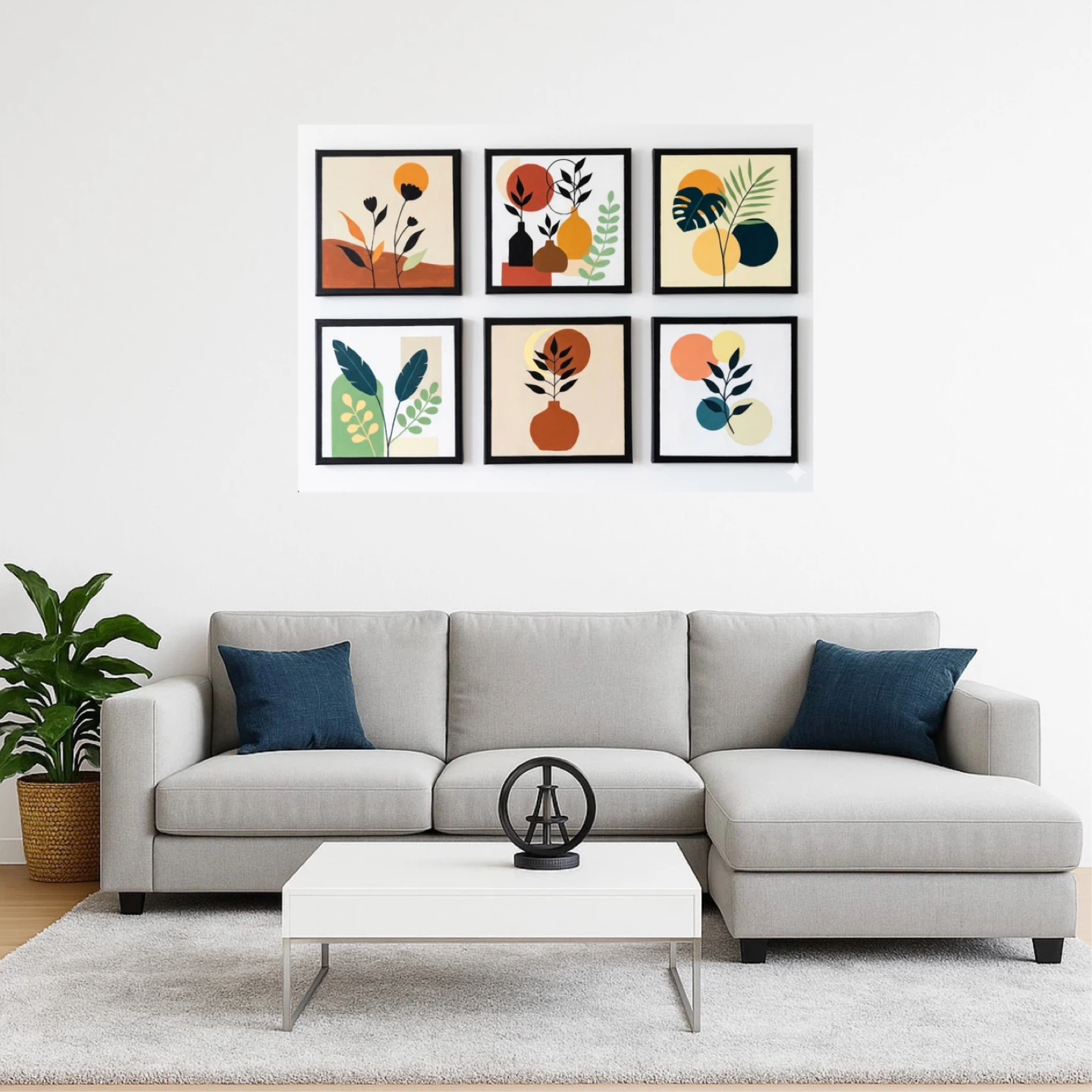 Set of 6 handpainted boho artworks - photo 2