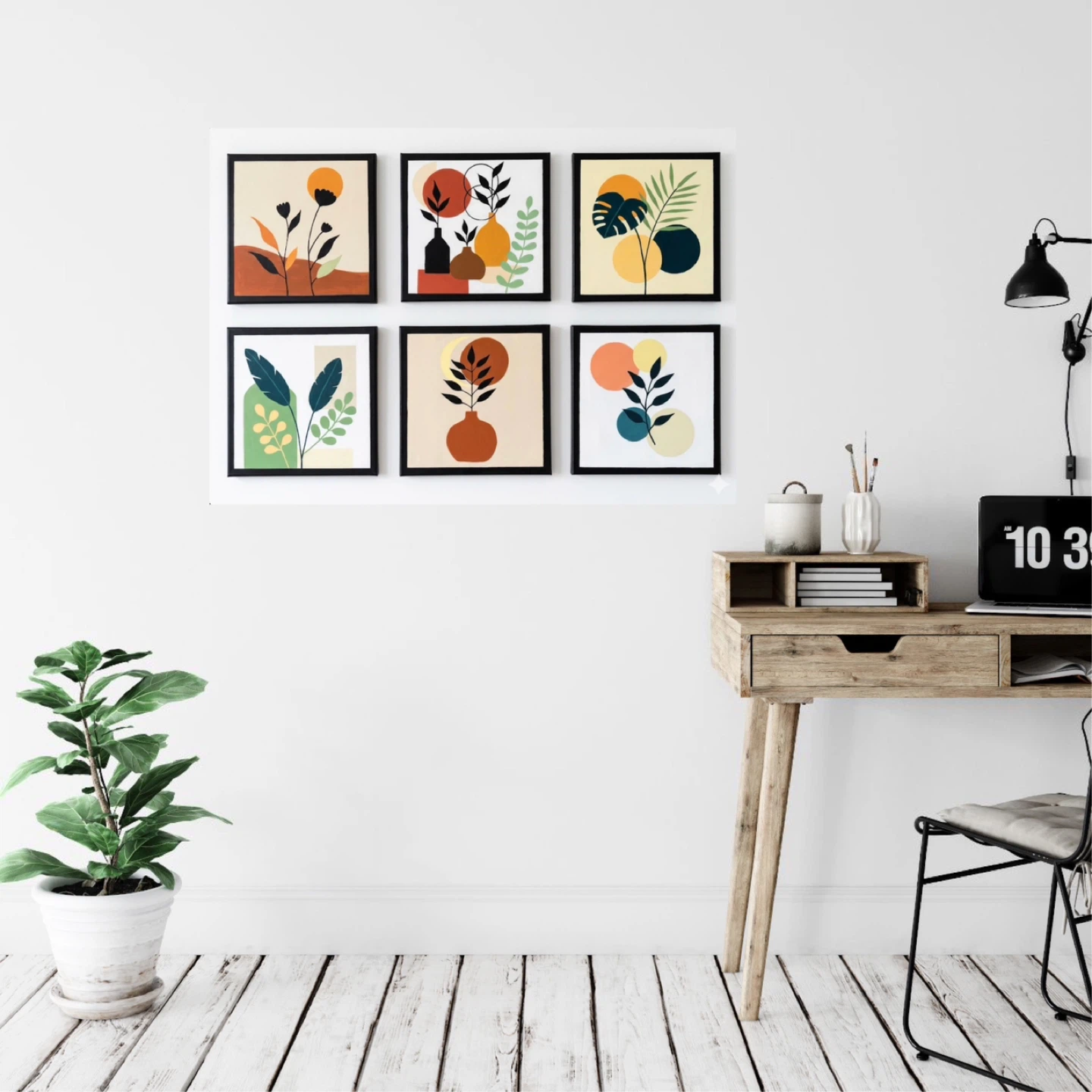 Set of 6 handpainted boho artworks - photo 4