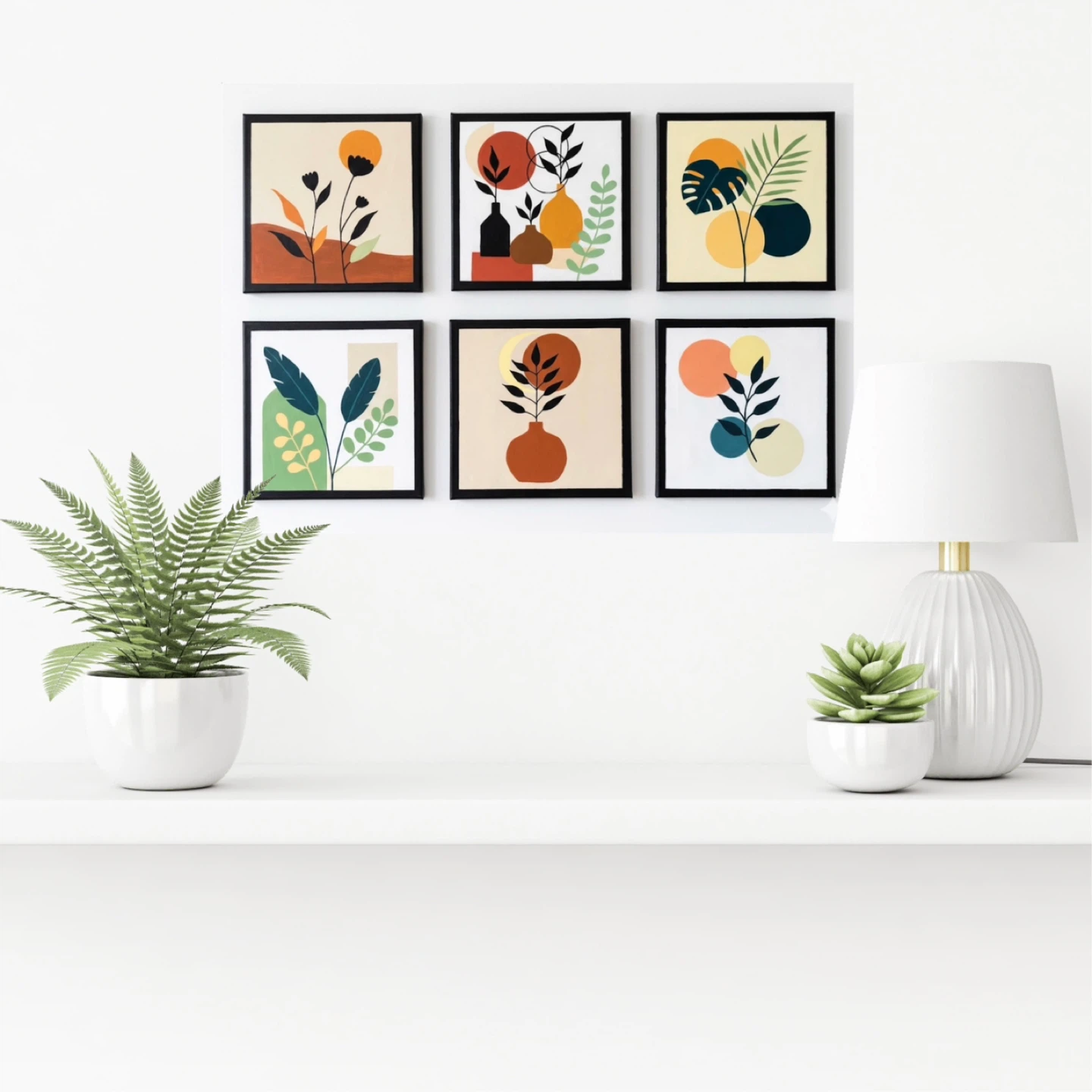 Set of 6 handpainted boho artworks - photo 3