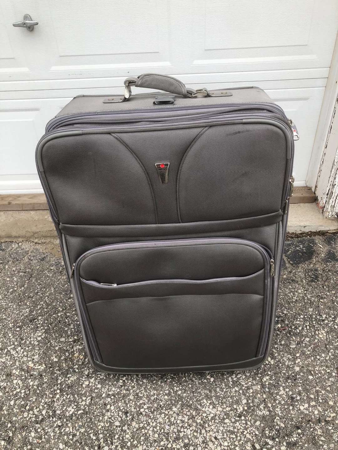 Grey Hardside Rolling Suitcase