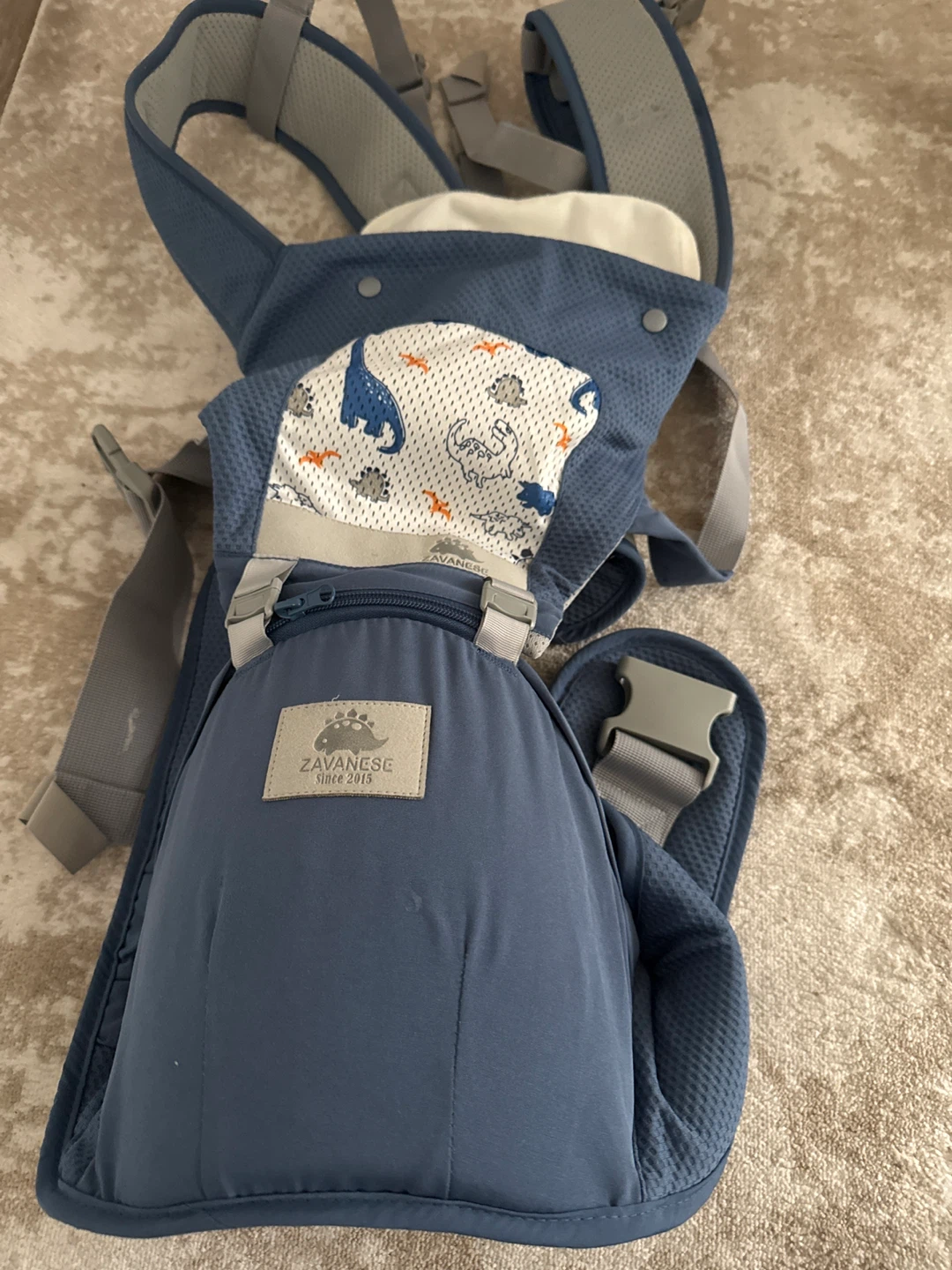 Zavanese Baby Carrier - Blue Dinosaur Print
