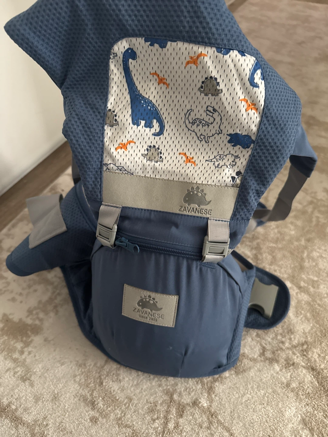 Zavanese Baby Carrier - Blue Dinosaur Print - photo 2
