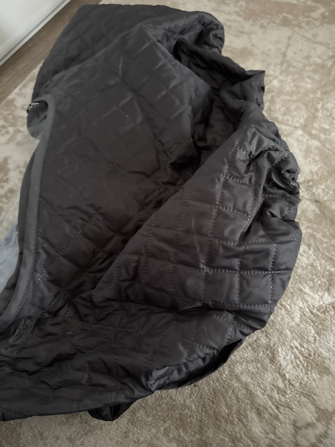 Black Quilted Stroller Cover
