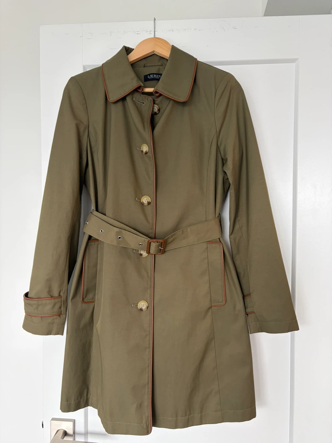 Lauren Ralph Lauren Women's Khaki Trench Coat Size M