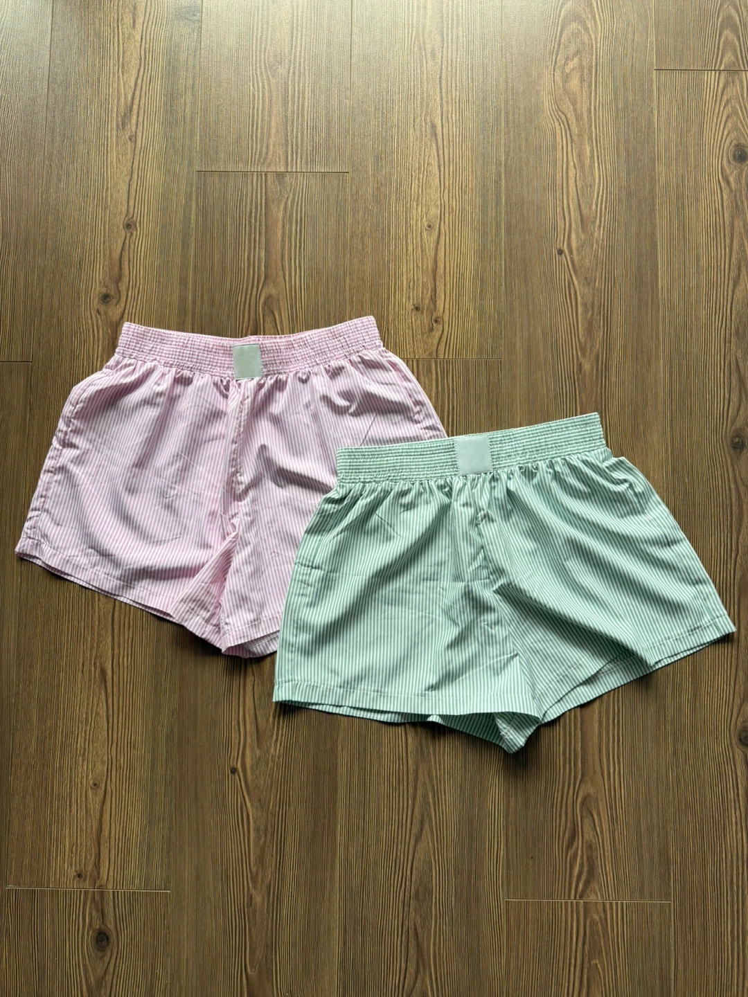 Striped Boxer Shorts - Pink and Green