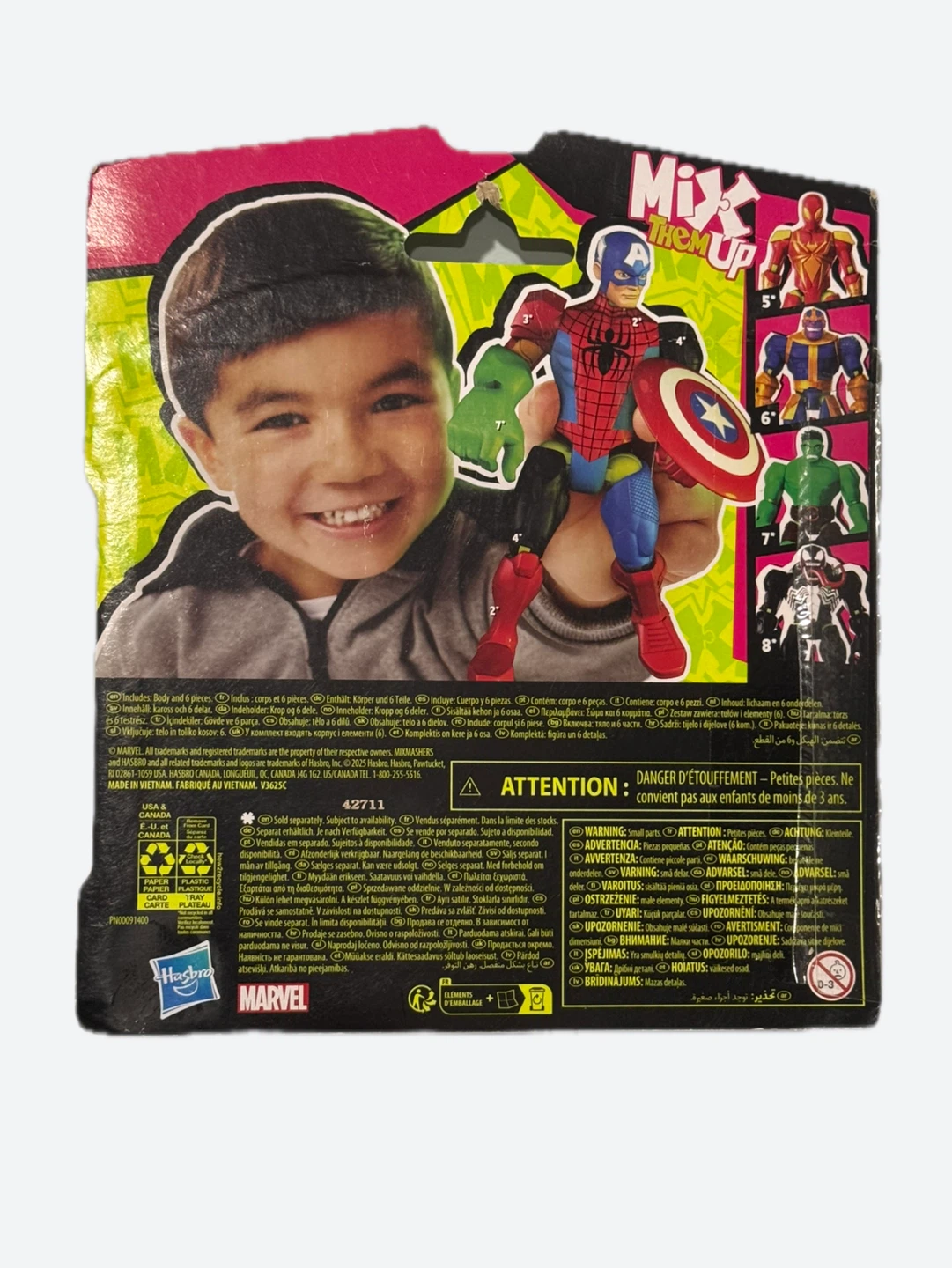 NEW Marvel Mix Mashers Captain America Action Figure - photo 2