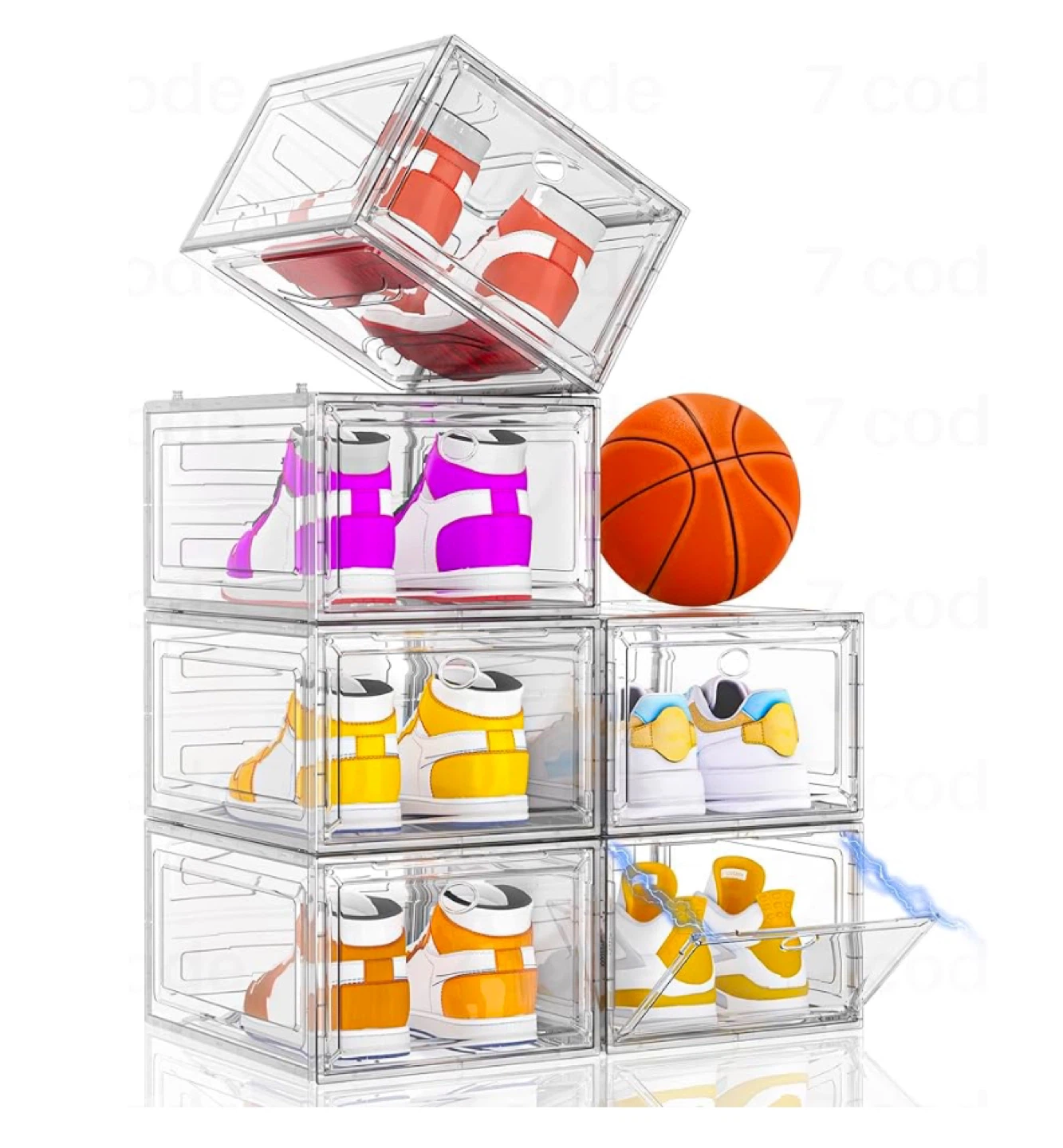 Stackable Clear Shoe Storage Boxes (Large)