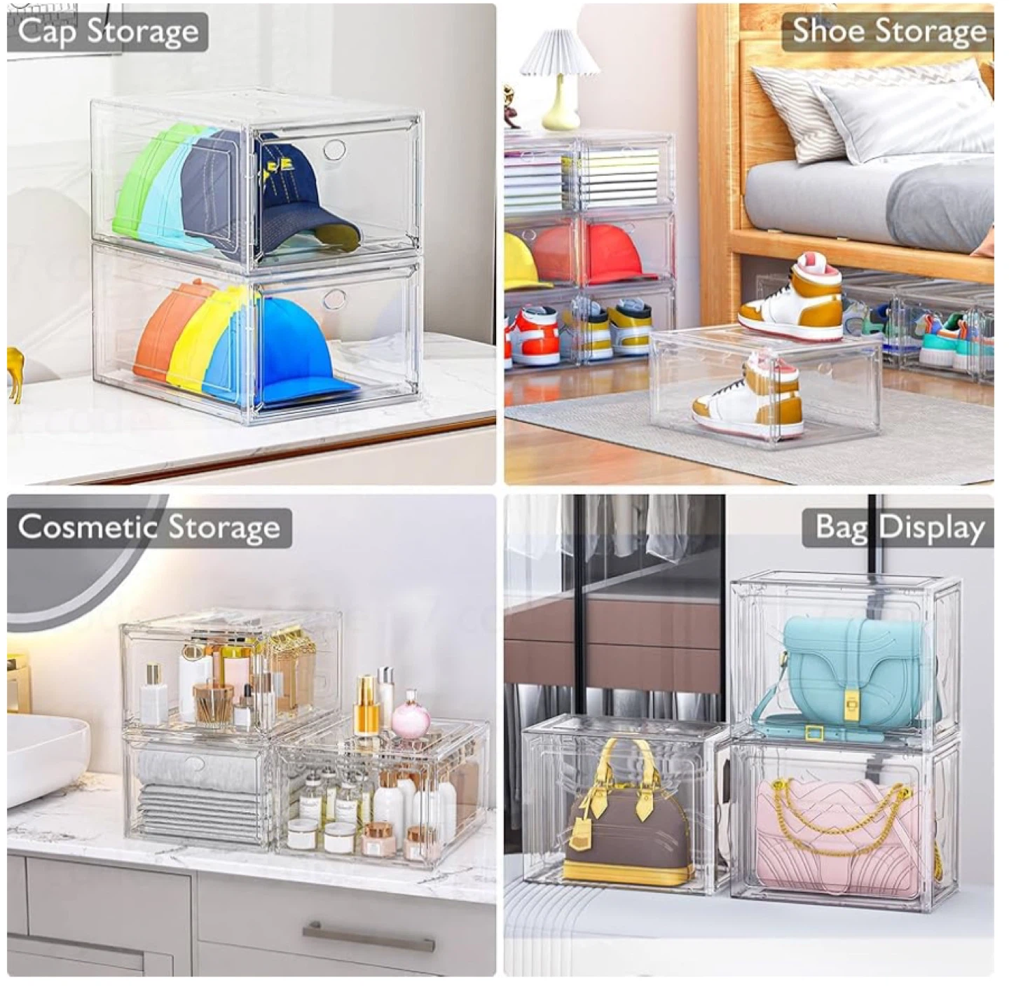 Stackable Clear Shoe Storage Boxes (Large) - photo 3