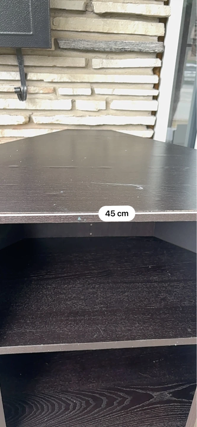 Dark Brown Corner Shelf Unit - photo 4