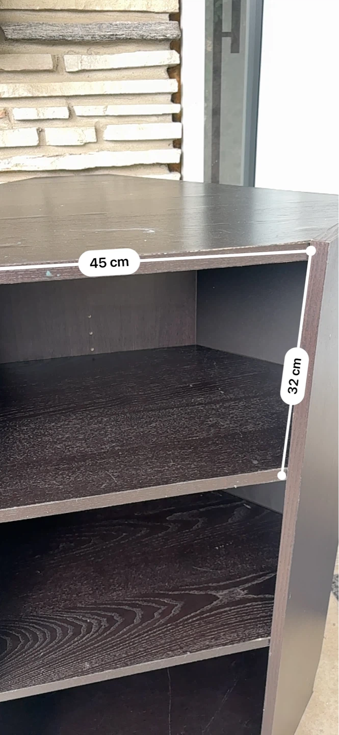 Dark Brown Corner Shelf Unit - photo 5