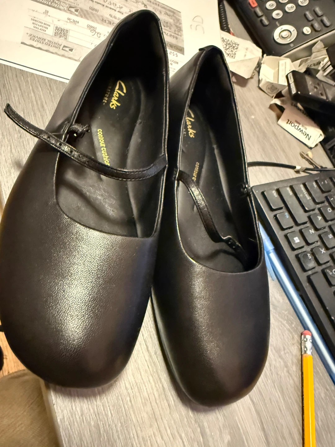 Clarks Women's Black Mary Jane Flats Size 7 - photo 3