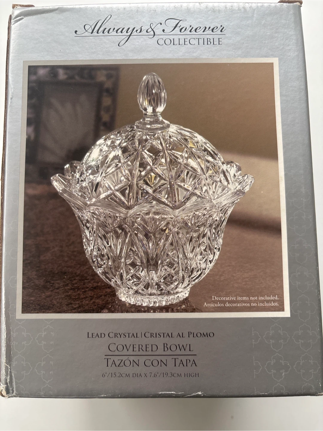 Always & Forever Collectible Lead Crystal Covered Bowl - photo 4