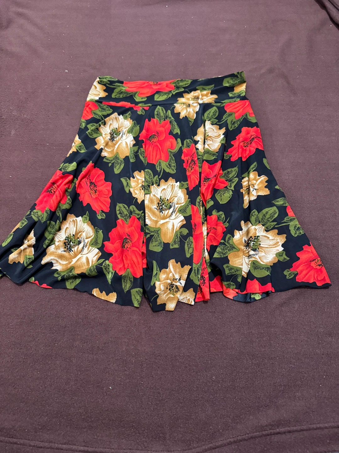 Floral Print Midi Skirt