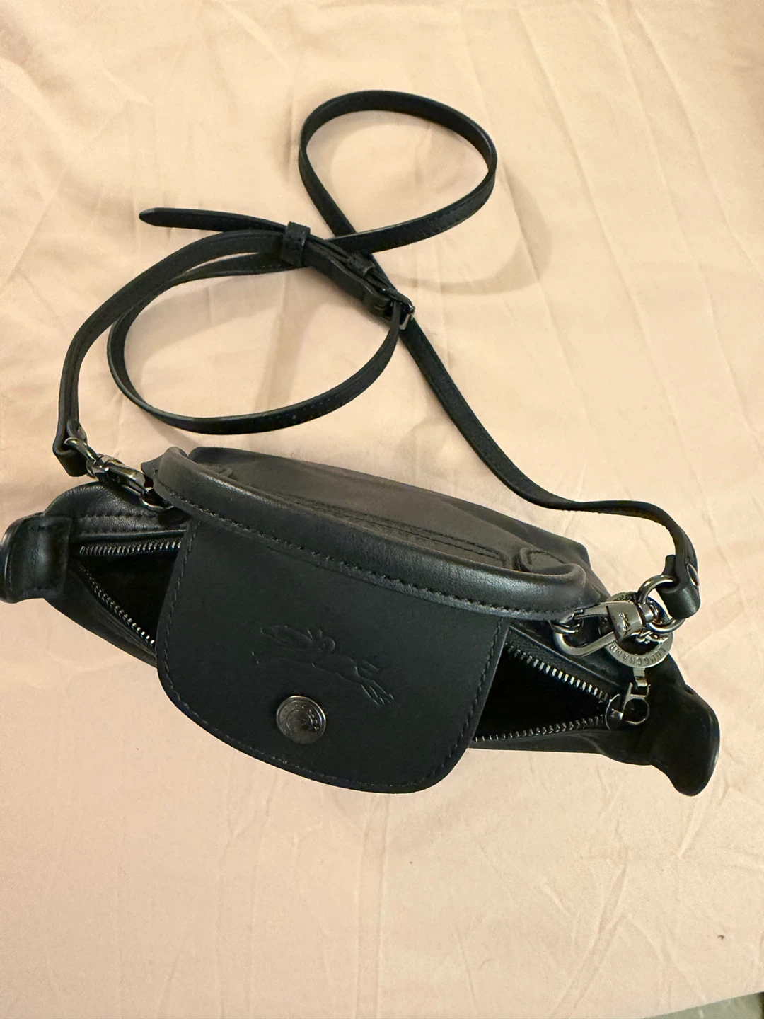 Longchamp Black Leather Crossbody Bag - photo 4