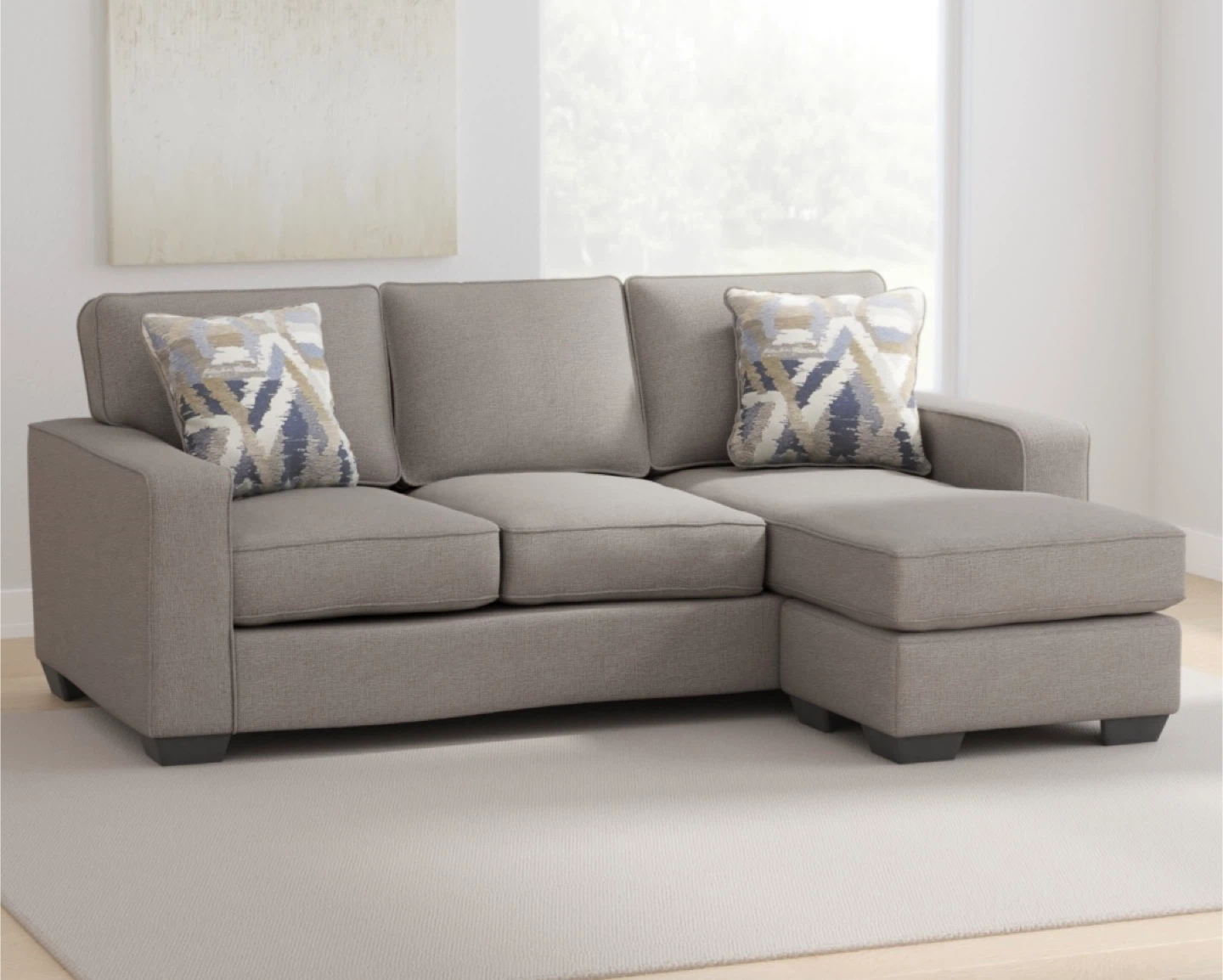 Gray Sectional Sofa with Chaise - photo 4