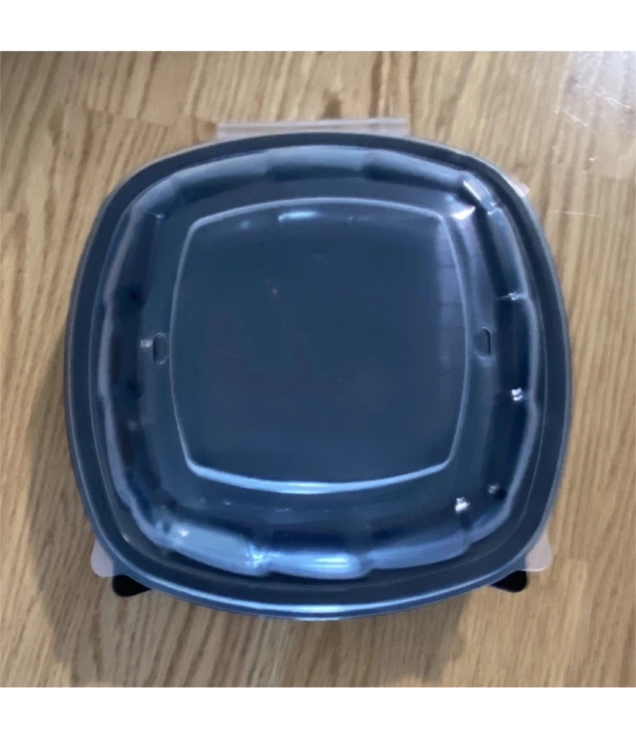 Black Plastic Food Container with Clear Lid - photo 2