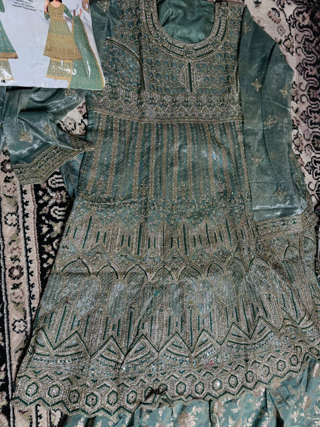 sharara with heavy long top - photo 4