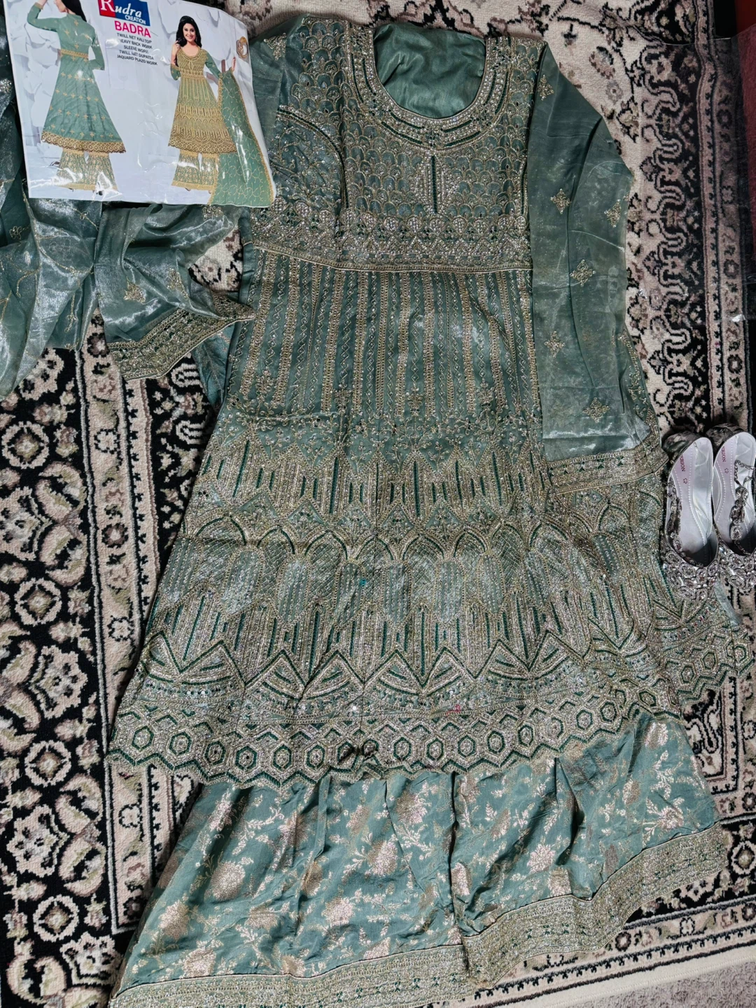 sharara with heavy long top - photo 3