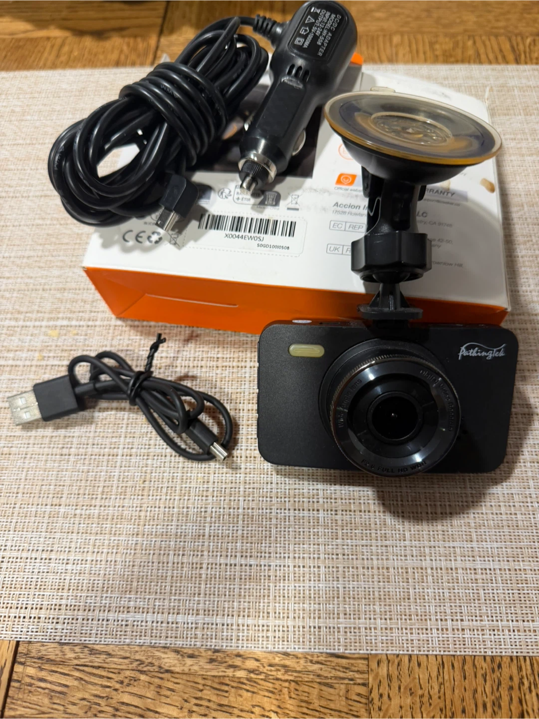 Pathingtech Dash Cam with Car Charger and USB Cable