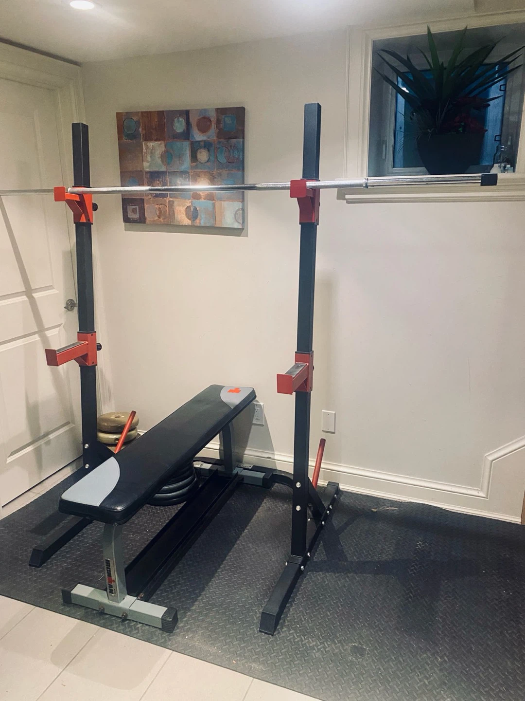 Squat/Press Rack with Weights, Bar - photo 2