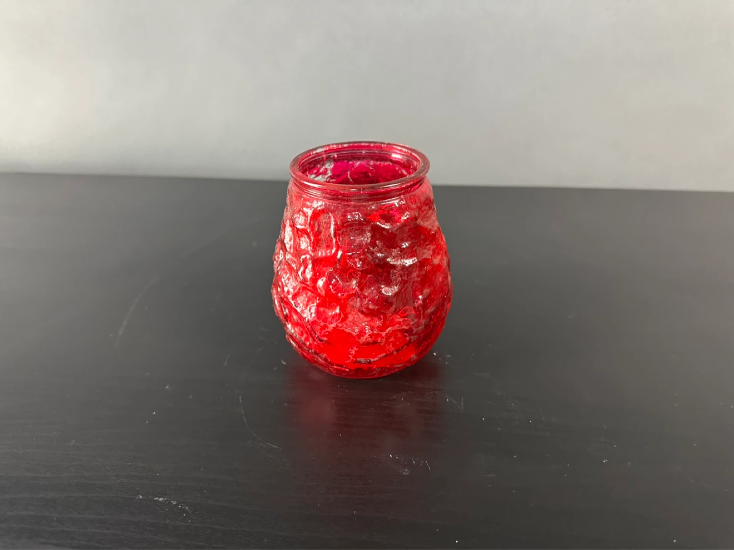 Red Textured Glass Jar - photo 2