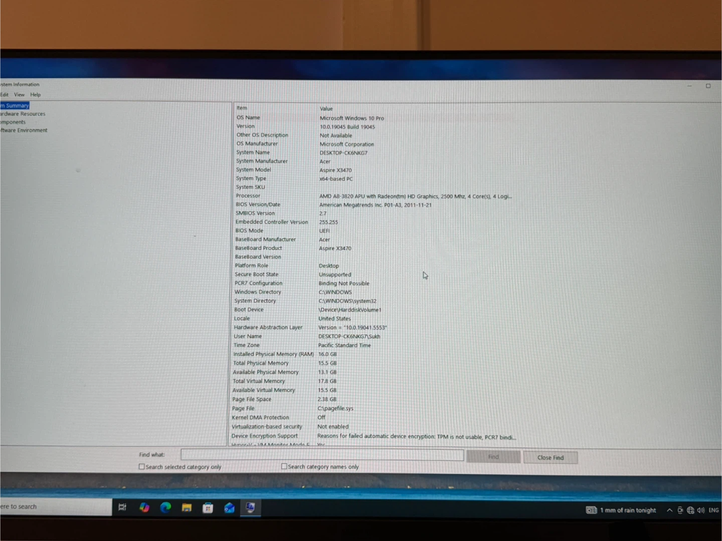 Acer Aspire AX3470-EF10P Desktop PC