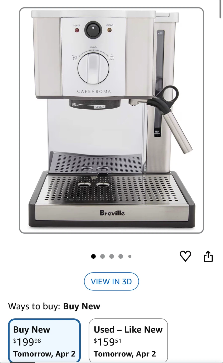 Breville Cafe Roma Espresso Machine