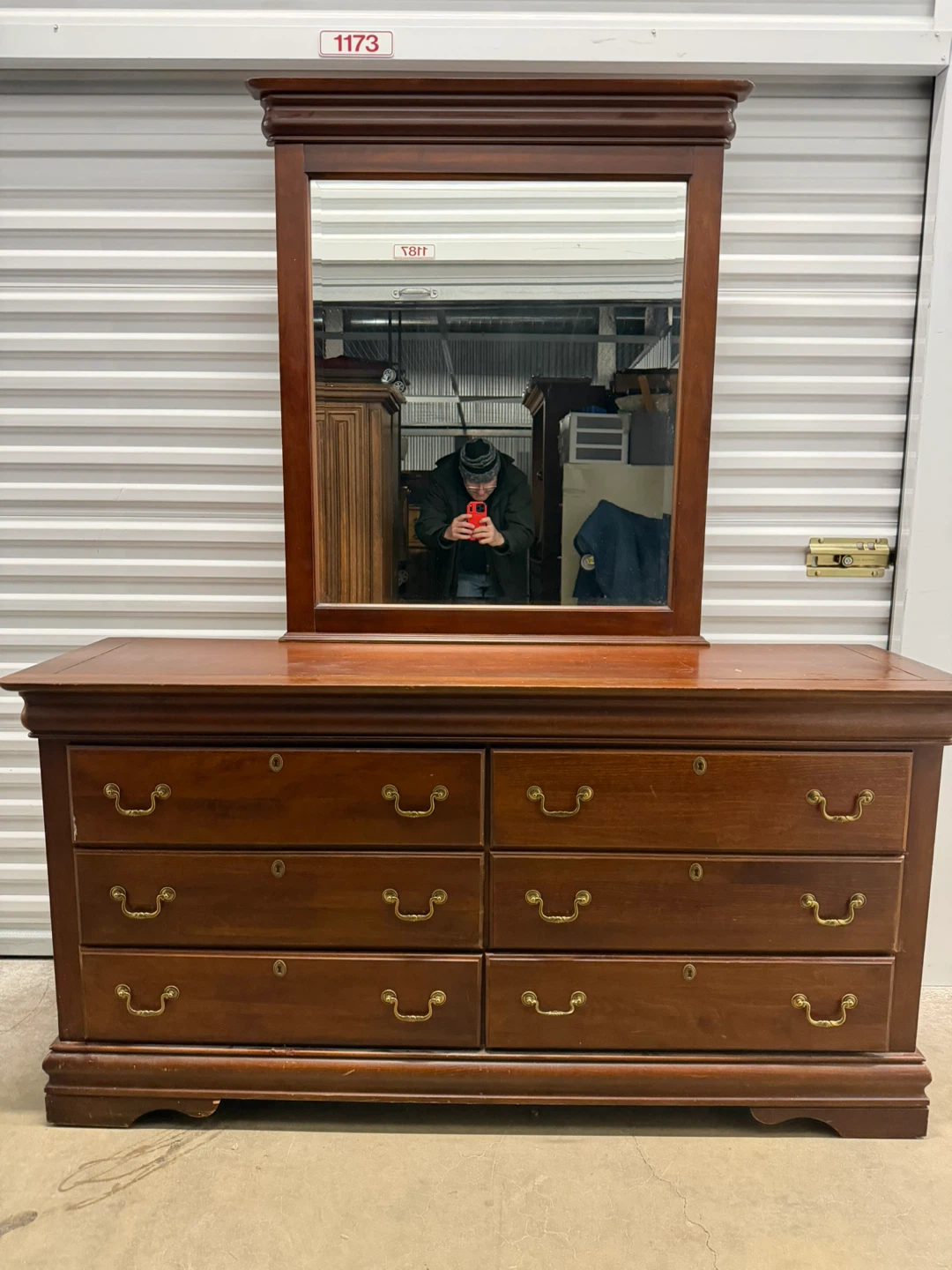 6 drawers Dresser with Mirror