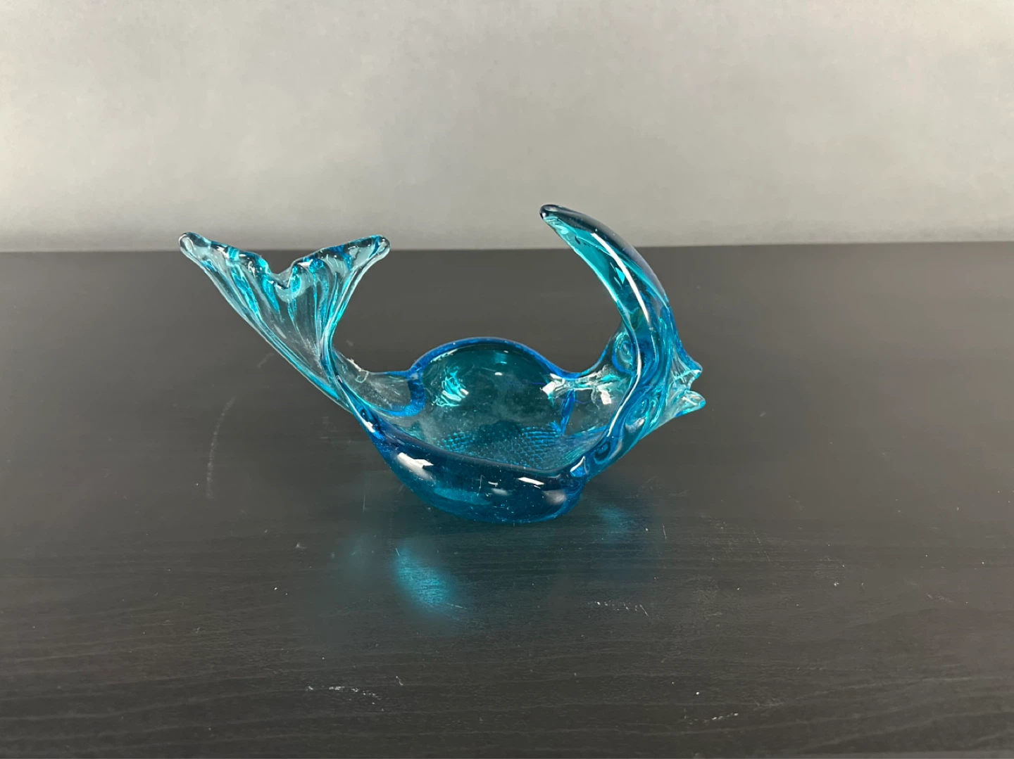 Blue Glass Fish Dish
