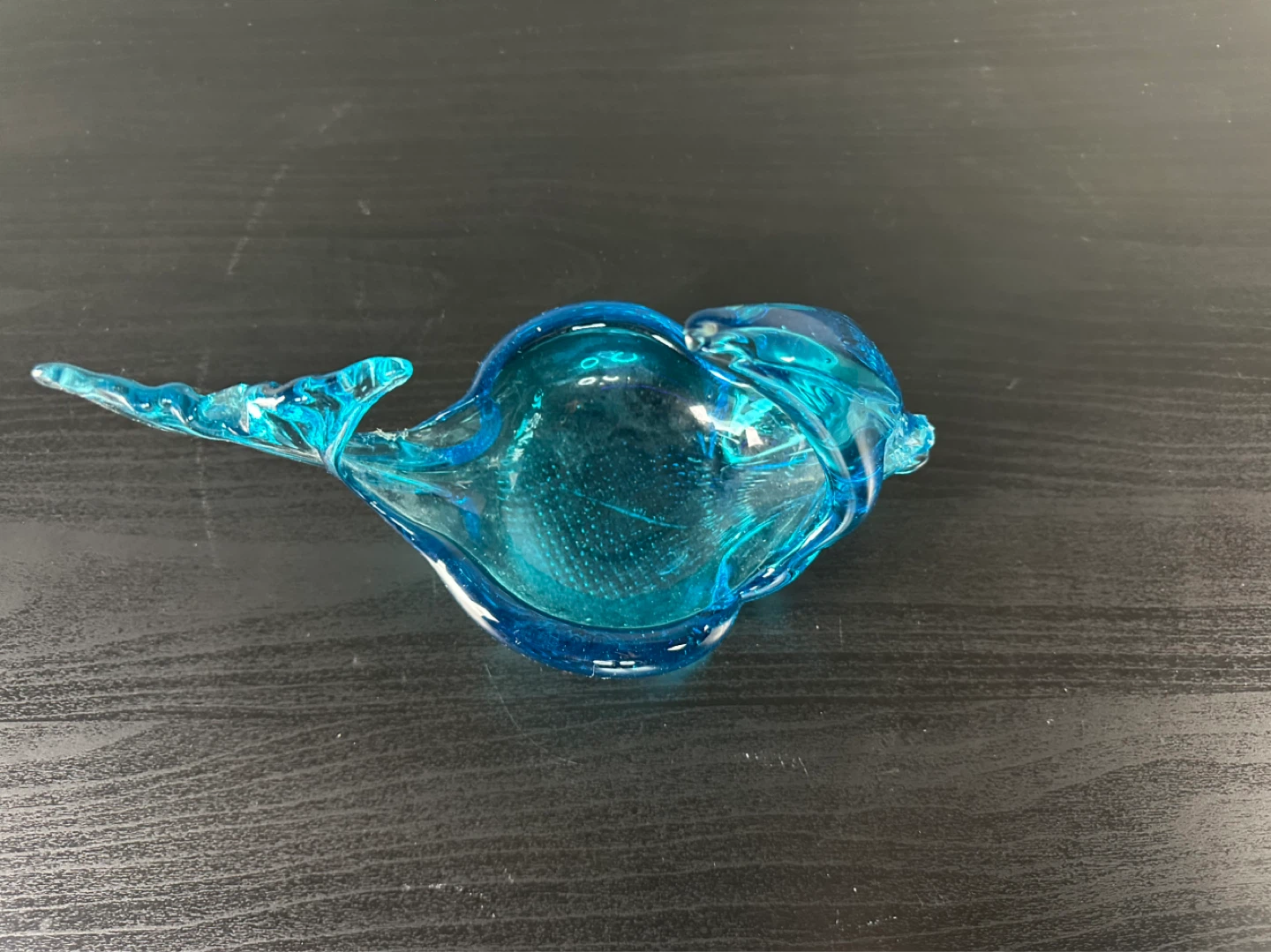 Blue Glass Fish Dish - photo 2