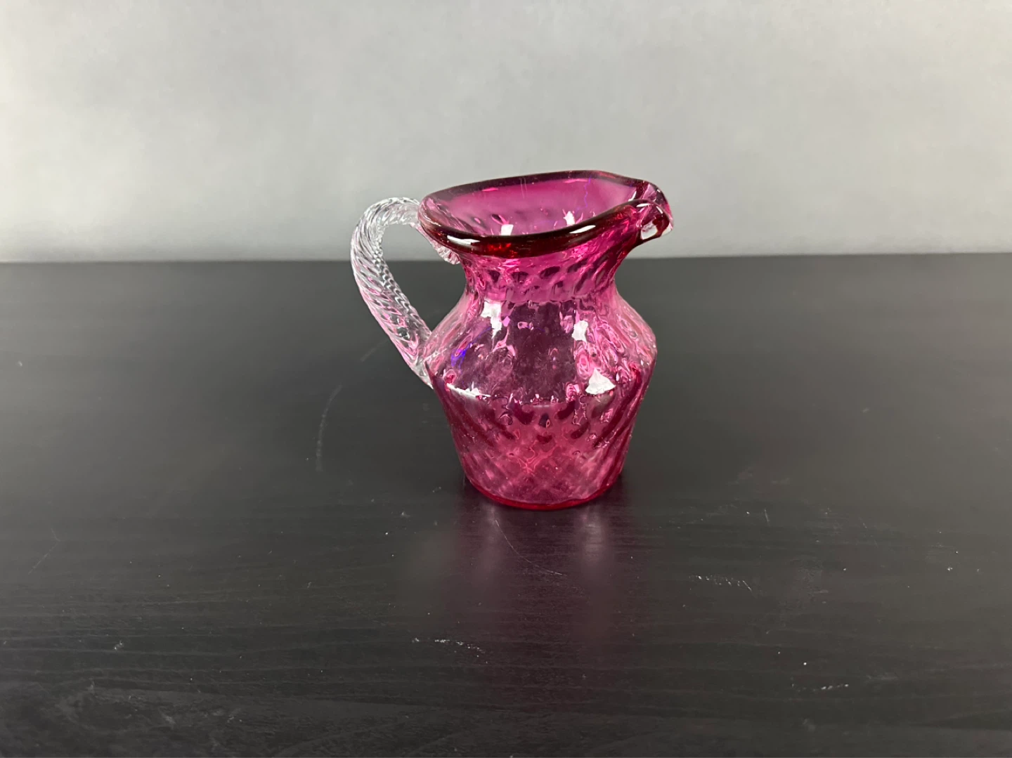 Small Pink Glass Pitcher - photo 2