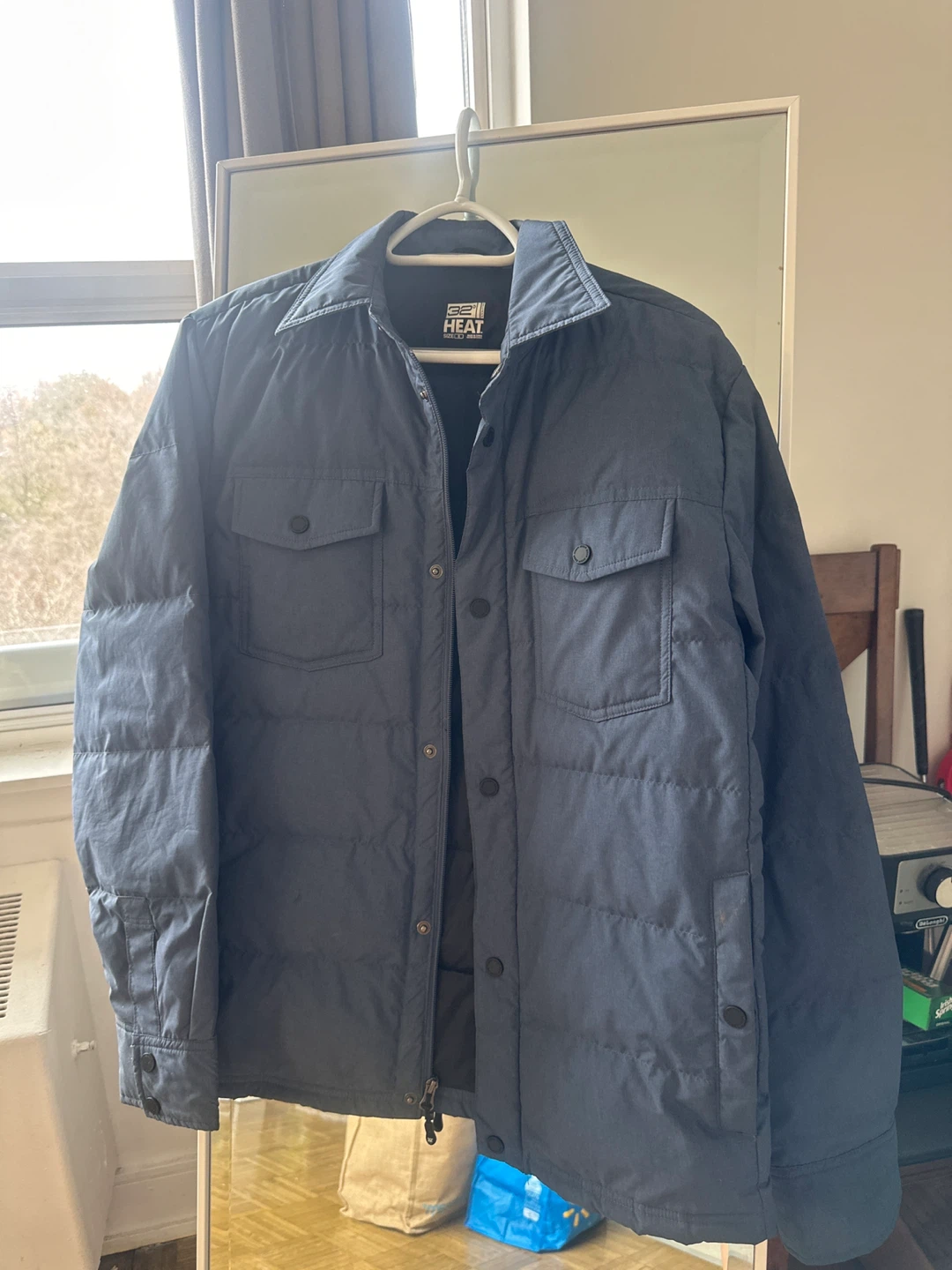 32 Degrees Heat Button-Up Puffer Jacket